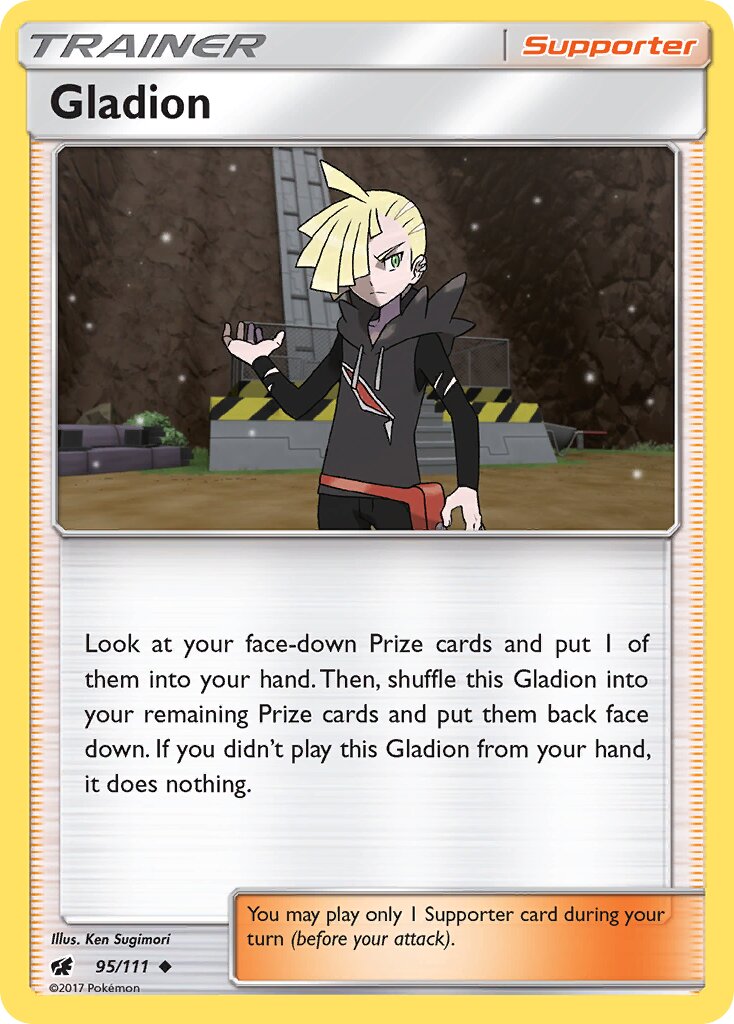 Gladion 095/111 — Crimson Invasion (English Pokémon TCG card)