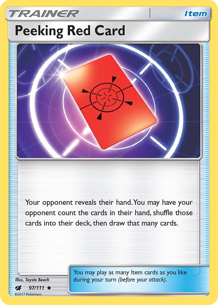Peeking Red Card 097/111 — Crimson Invasion (English Pokémon TCG card)