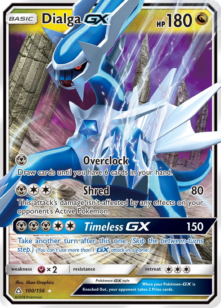 Dialga-GX 100/156 — Ultra Prism (English Pokémon TCG card)