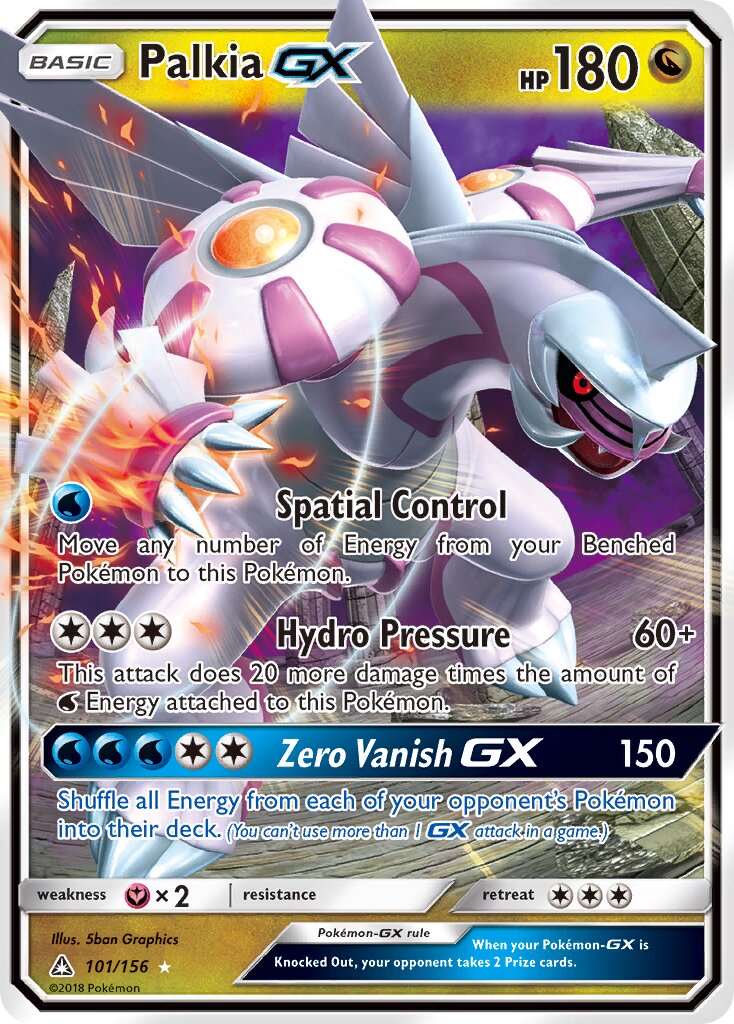 Palkia-GX 101/156 — Ultra Prism (English Pokémon TCG card)