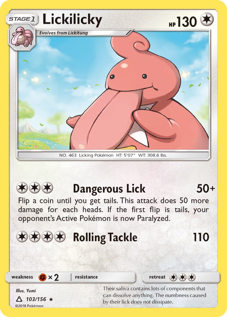 Lickilicky 103/156 — Ultra Prism (English Pokémon TCG card)