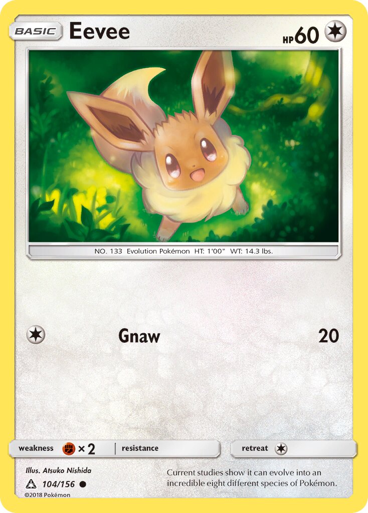 Eevee 104/156 — Ultra Prism (English Pokémon TCG card)