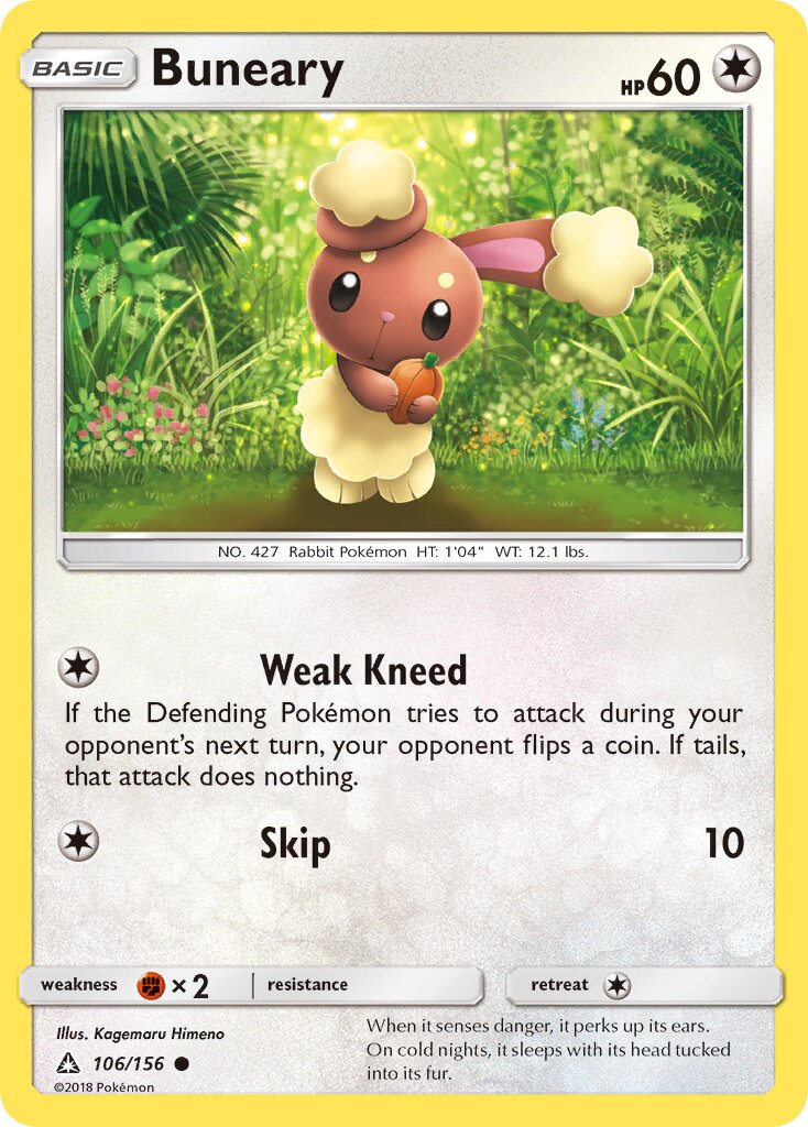 Buneary 106/156 — Ultra Prism (English Pokémon TCG card)