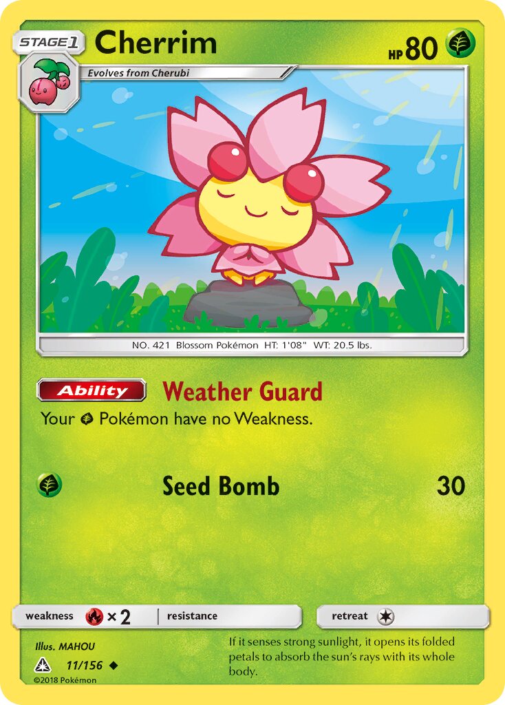 Cherrim 011/156 — Ultra Prism (English Pokémon TCG card)