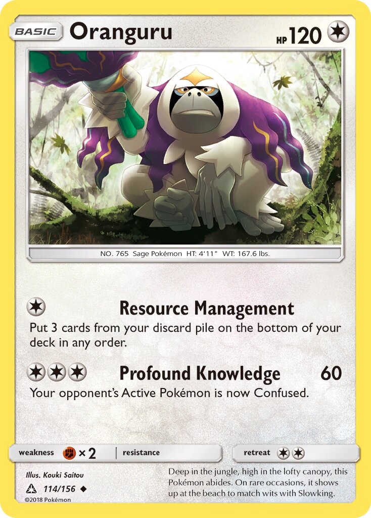 Oranguru 114/156 — Ultra Prism (English Pokémon TCG card)