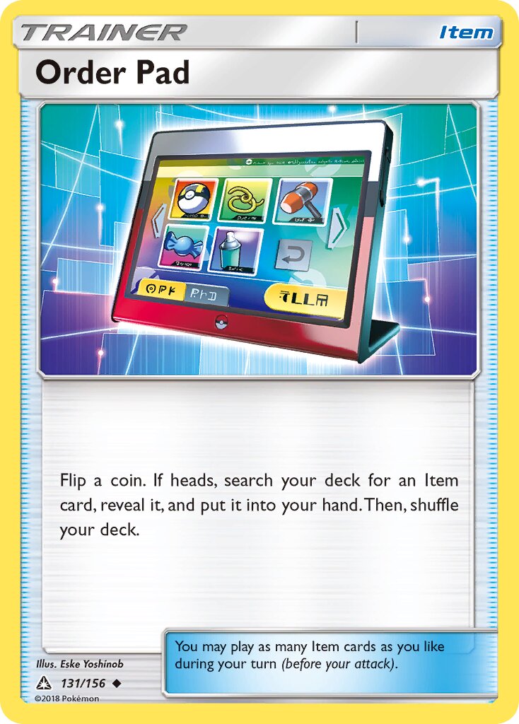 Order Pad 131/156 — Ultra Prism (English Pokémon TCG card)