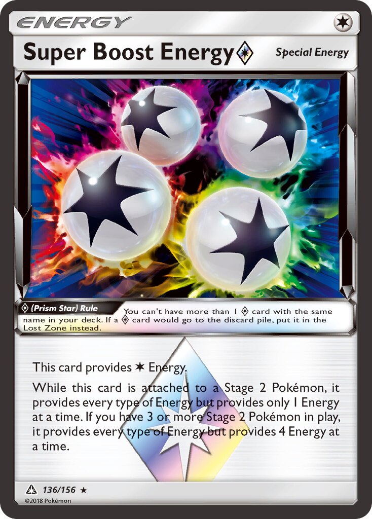 Super Boost Energy ◇ 136/156 — Ultra Prism (English Pokémon TCG card)