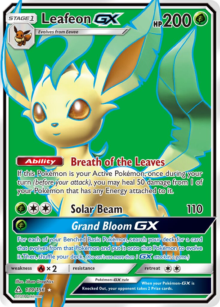 Leafeon-GX 139/156 — Ultra Prism (English Pokémon TCG card)