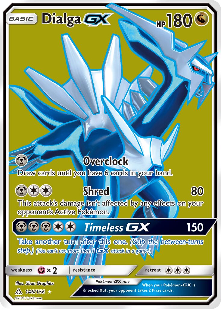 Dialga-GX 146/156 — Ultra Prism (English Pokémon TCG card)