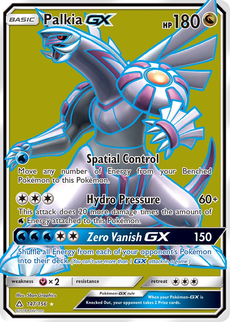 Palkia-GX 147/156 — Ultra Prism (English Pokémon TCG card)
