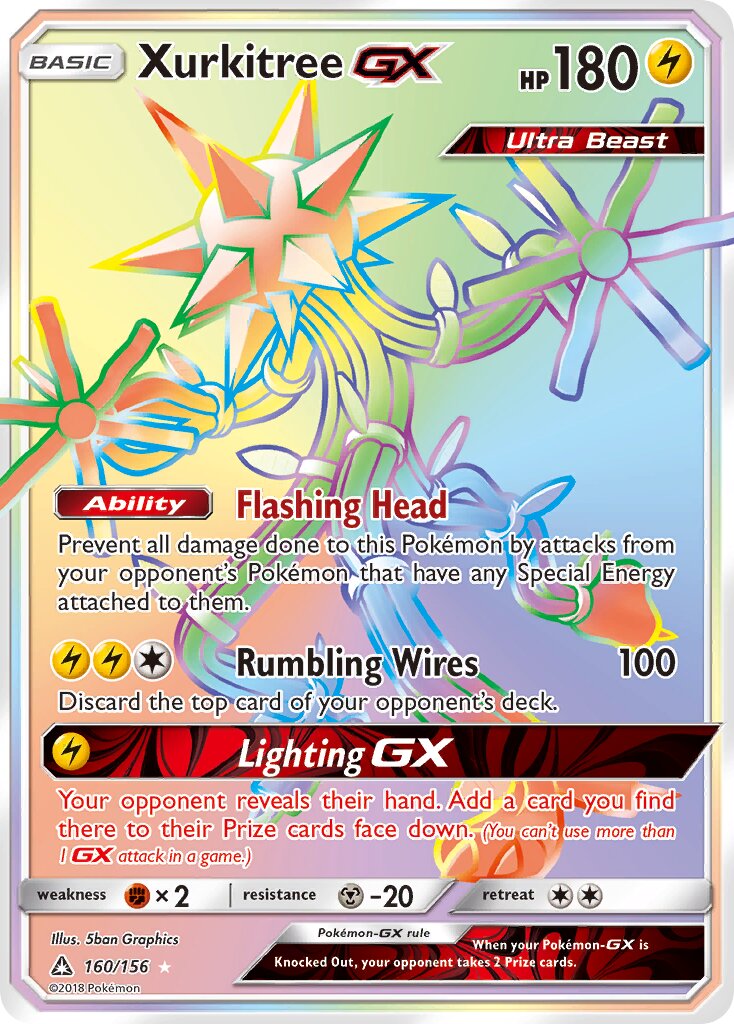 Xurkitree-GX 160/156 — Ultra Prism (English Pokémon TCG card)