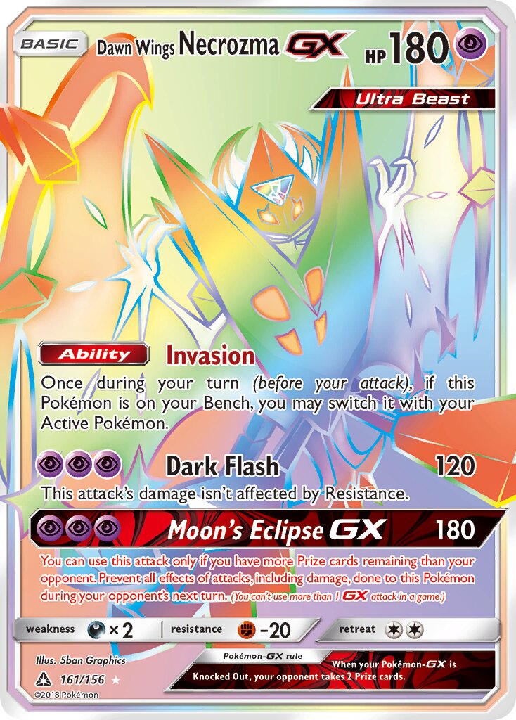 Dawn Wings Necrozma-GX 161/156 — Ultra Prism (English Pokémon TCG card)