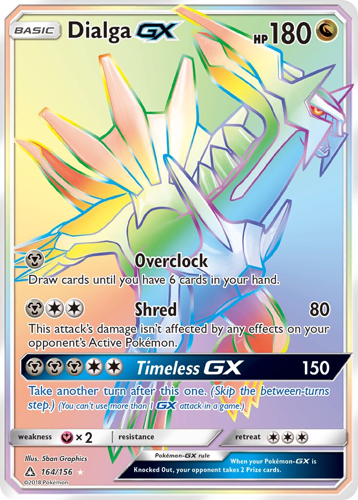 Dialga-GX 164/156 — Ultra Prism (English Pokémon TCG card)