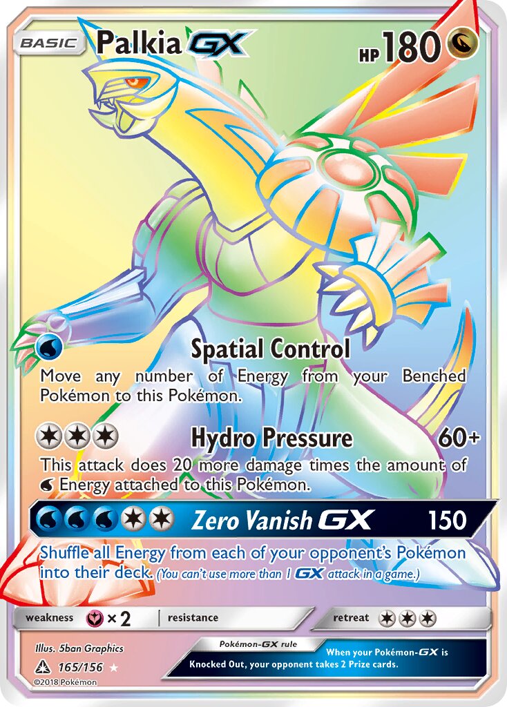 Palkia-GX 165/156 — Ultra Prism (English Pokémon TCG card)