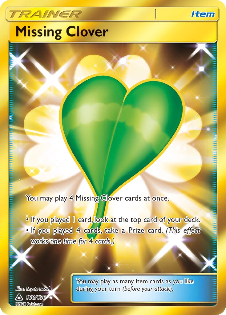 Missing Clover 168/156 — Ultra Prism (English Pokémon TCG card)