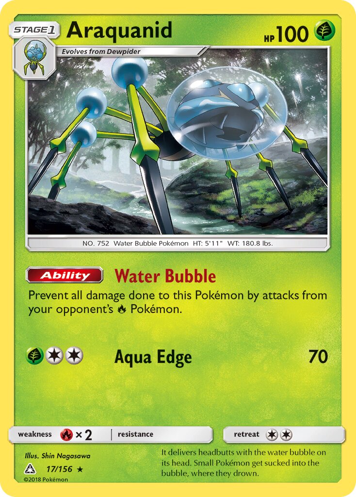 Araquanid 017/156 — Ultra Prism (English Pokémon TCG card)