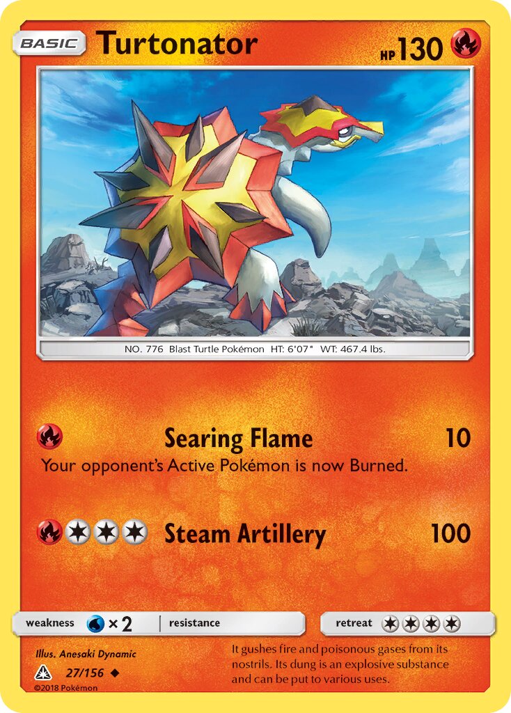 Turtonator 027/156 — Ultra Prism (English Pokémon TCG card)