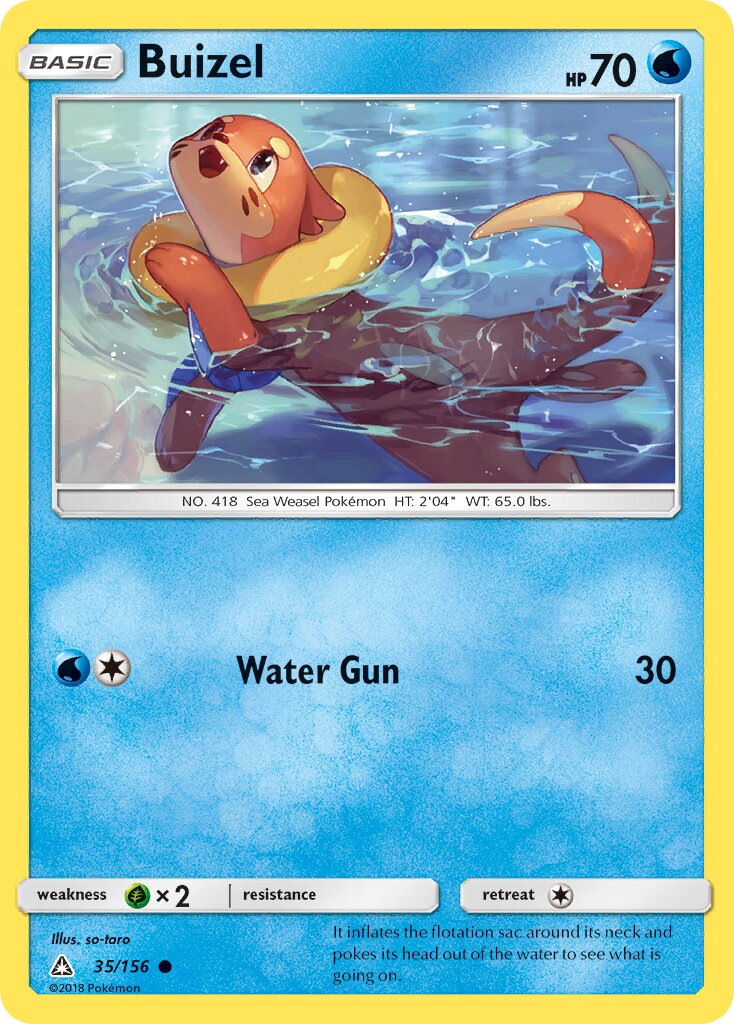 Buizel 035/156 — Ultra Prism (English Pokémon TCG card)