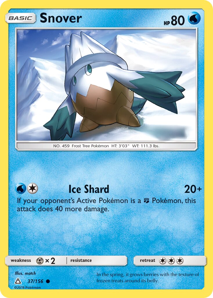 Snover 037/156 — Ultra Prism (English Pokémon TCG card)