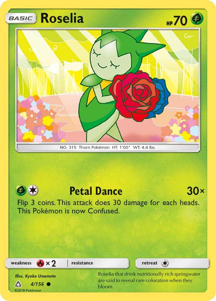 Roselia 004/156 — Ultra Prism (English Pokémon TCG card)