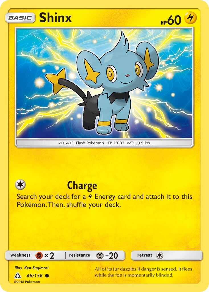 Shinx 046/156 — Ultra Prism (English Pokémon TCG card)
