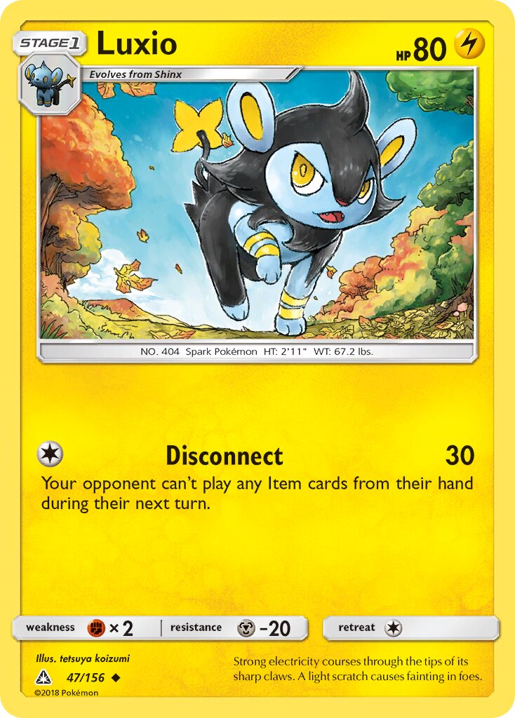 Luxio 047/156 — Ultra Prism (English Pokémon TCG card)