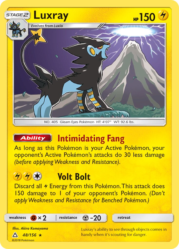 Luxray 048/156 — Ultra Prism (English Pokémon TCG card)