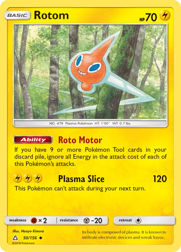 Rotom 050/156 — Ultra Prism (English Pokémon TCG card)