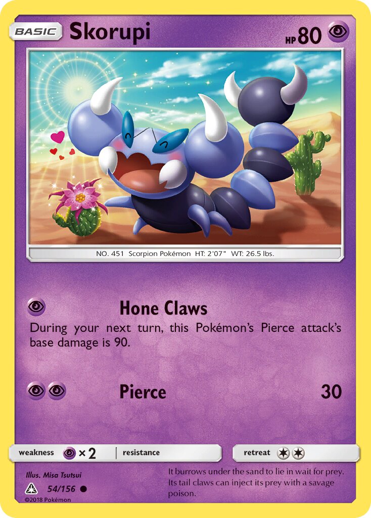 Skorupi 054/156 — Ultra Prism (English Pokémon TCG card)
