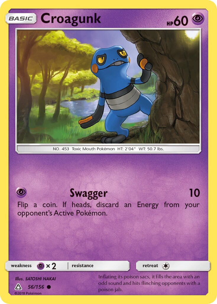 Croagunk 056/156 — Ultra Prism (English Pokémon TCG card)
