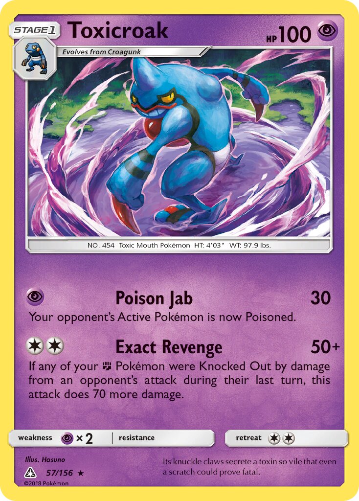 Toxicroak 057/156 — Ultra Prism (English Pokémon TCG card)