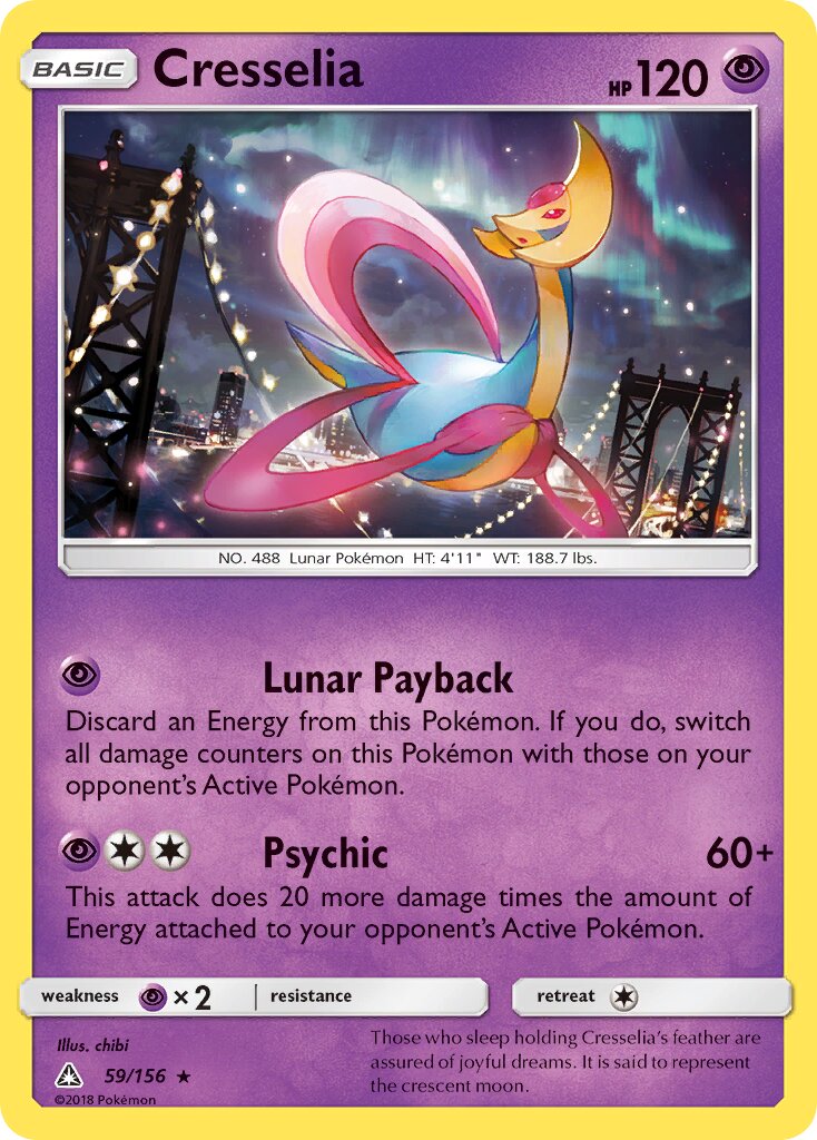 Cresselia 059/156 — Ultra Prism (English Pokémon TCG card)