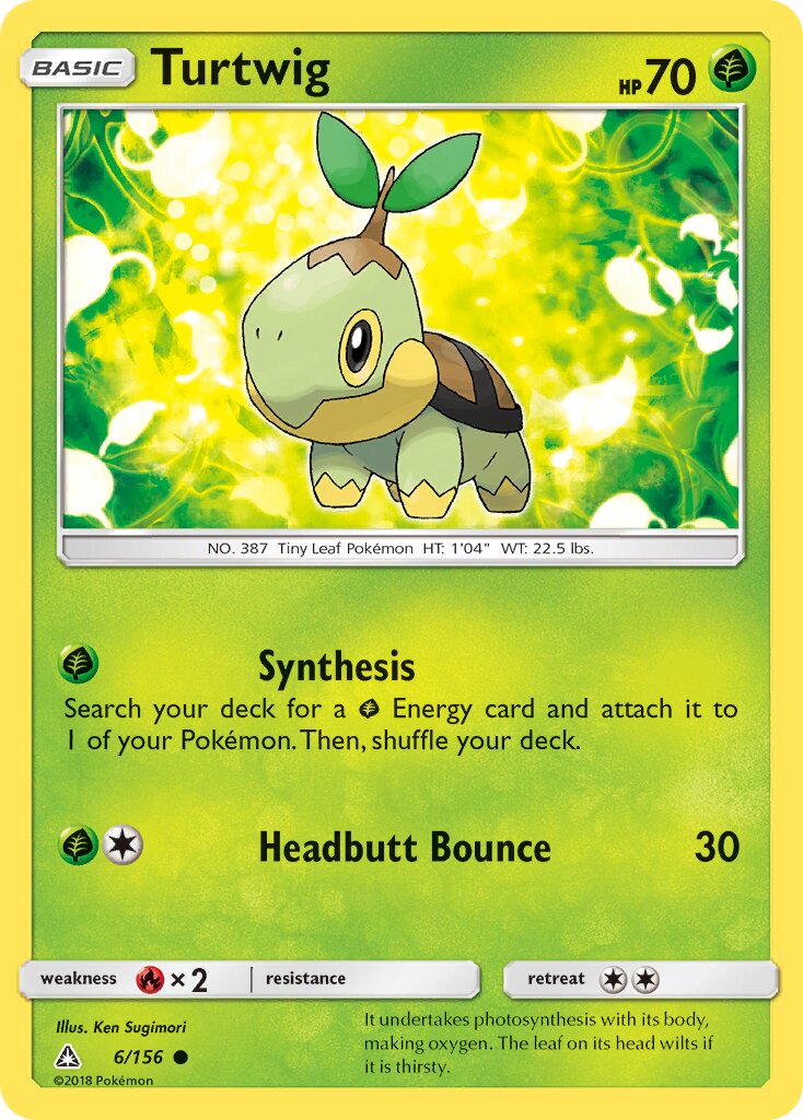 Turtwig 006/156 — Ultra Prism (English Pokémon TCG card)