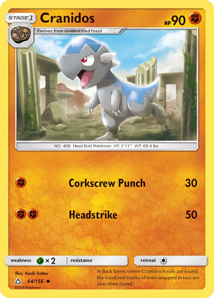 Cranidos 064/156 — Ultra Prism (English Pokémon TCG card)