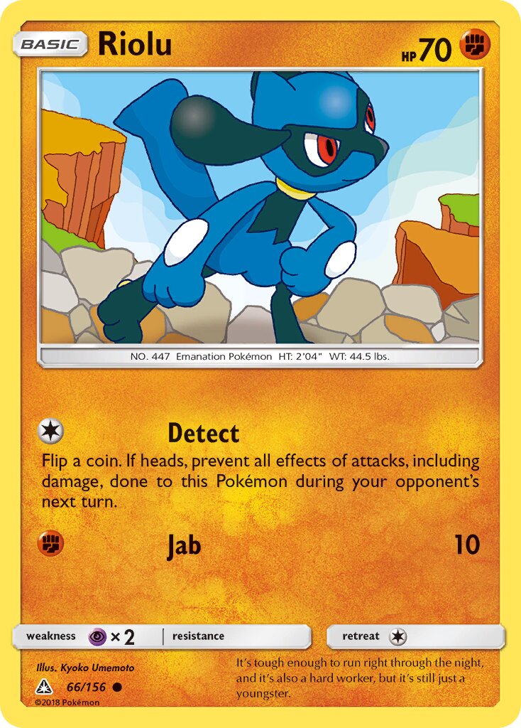 Riolu 066/156 — Ultra Prism (English Pokémon TCG card)