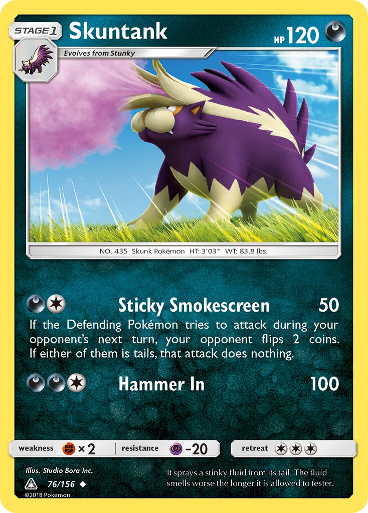 Skuntank 076/156 — Ultra Prism (English Pokémon TCG card)