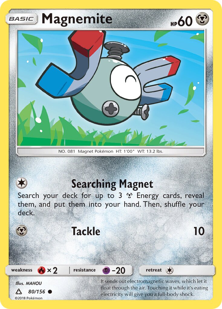 Magnemite 080/156 — Ultra Prism (English Pokémon TCG card)