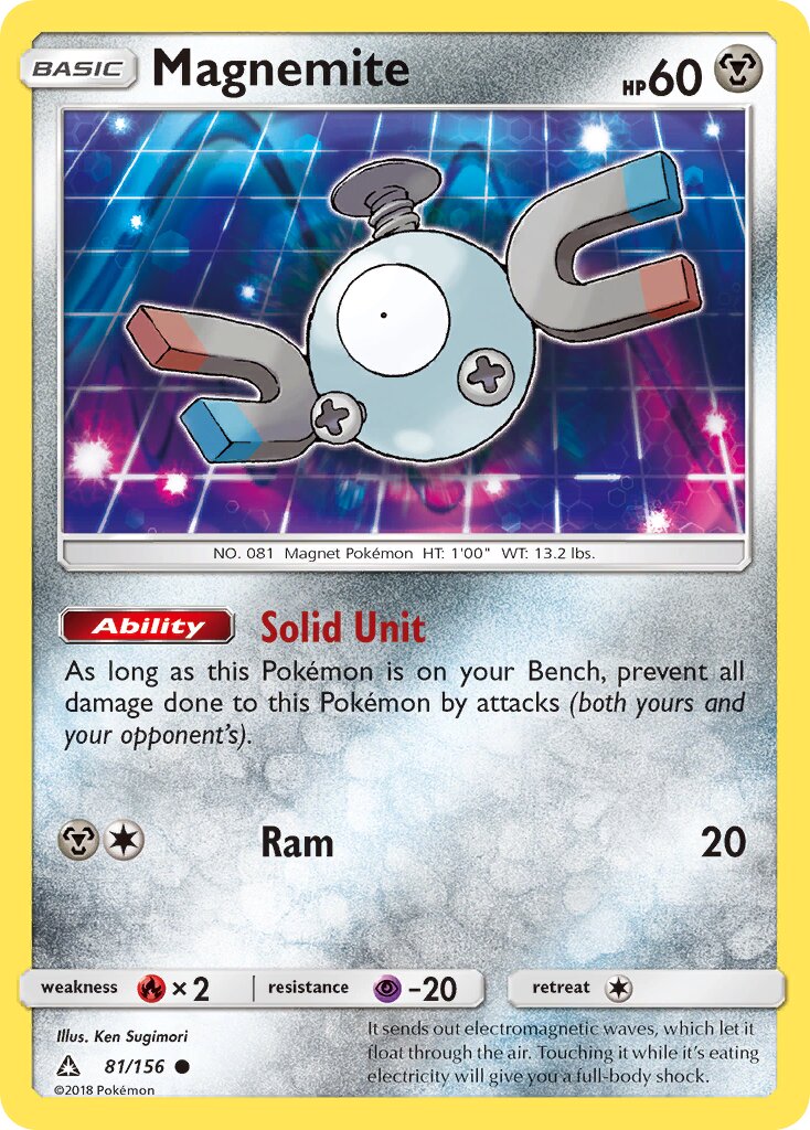 Magnemite 081/156 — Ultra Prism (English Pokémon TCG card)