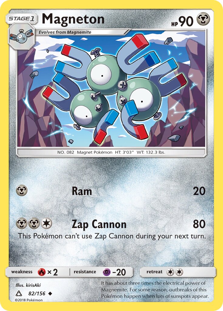 Magneton 082/156 — Ultra Prism (English Pokémon TCG card)