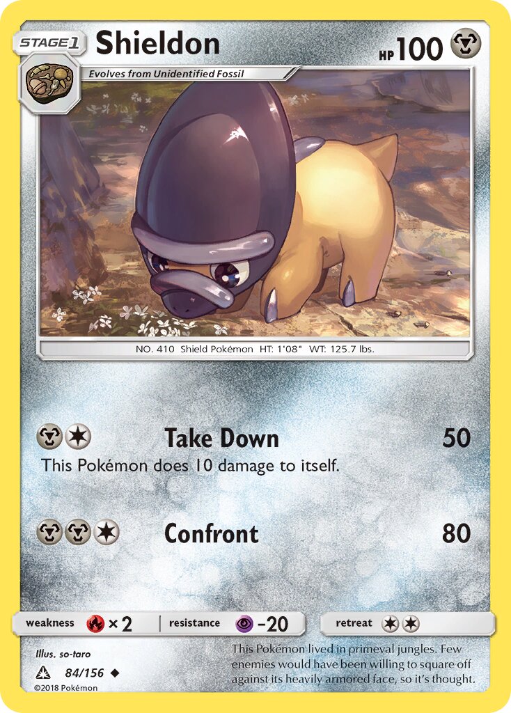 Shieldon 084/156 — Ultra Prism (English Pokémon TCG card)