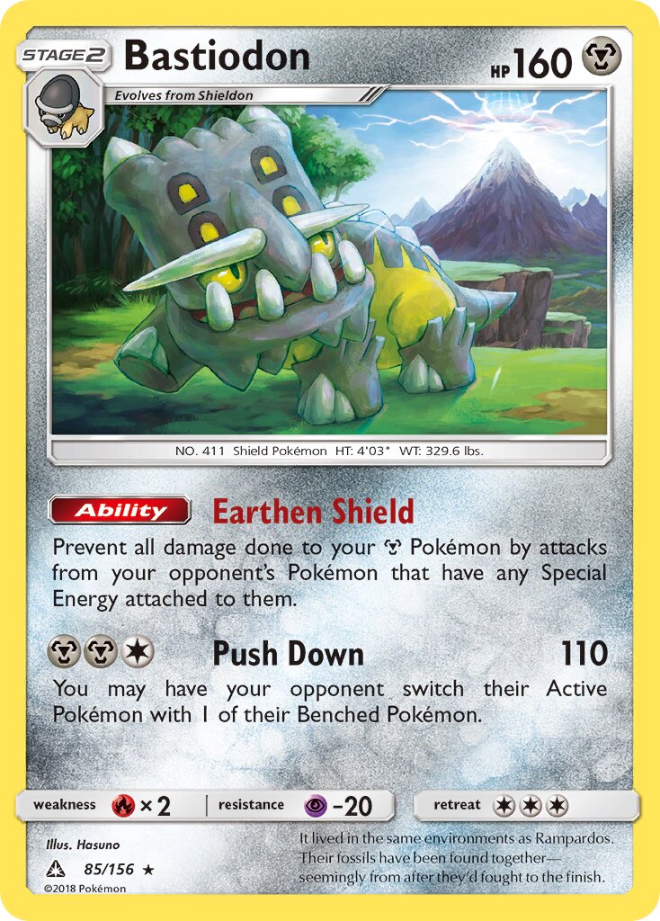 Bastiodon 085/156 — Ultra Prism (English Pokémon TCG card)