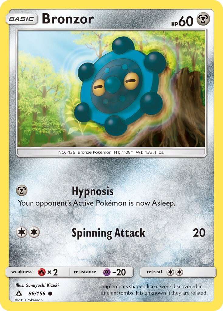 Bronzor 086/156 — Ultra Prism (English Pokémon TCG card)