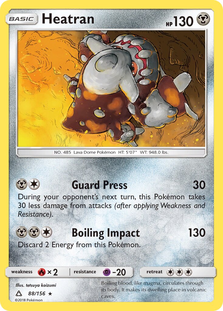 Heatran 088/156 — Ultra Prism (English Pokémon TCG card)
