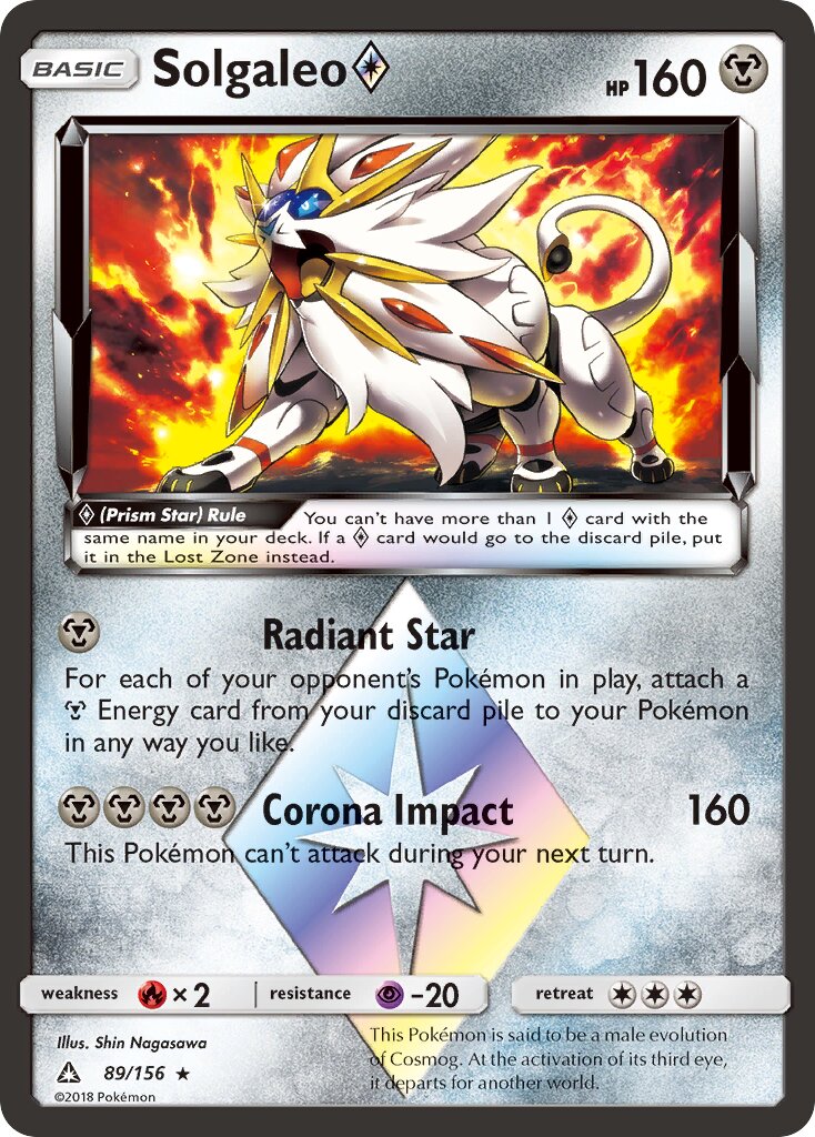 Solgaleo ◇ 089/156 — Ultra Prism (English Pokémon TCG card)
