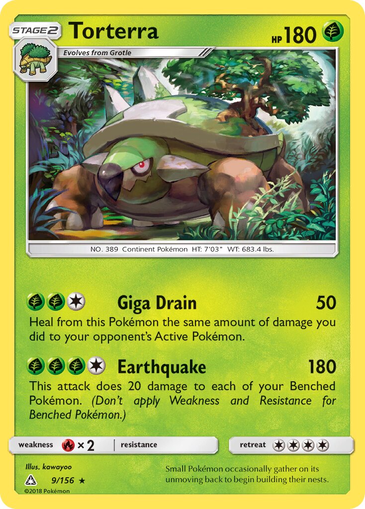 Torterra 009/156 — Ultra Prism (English Pokémon TCG card)