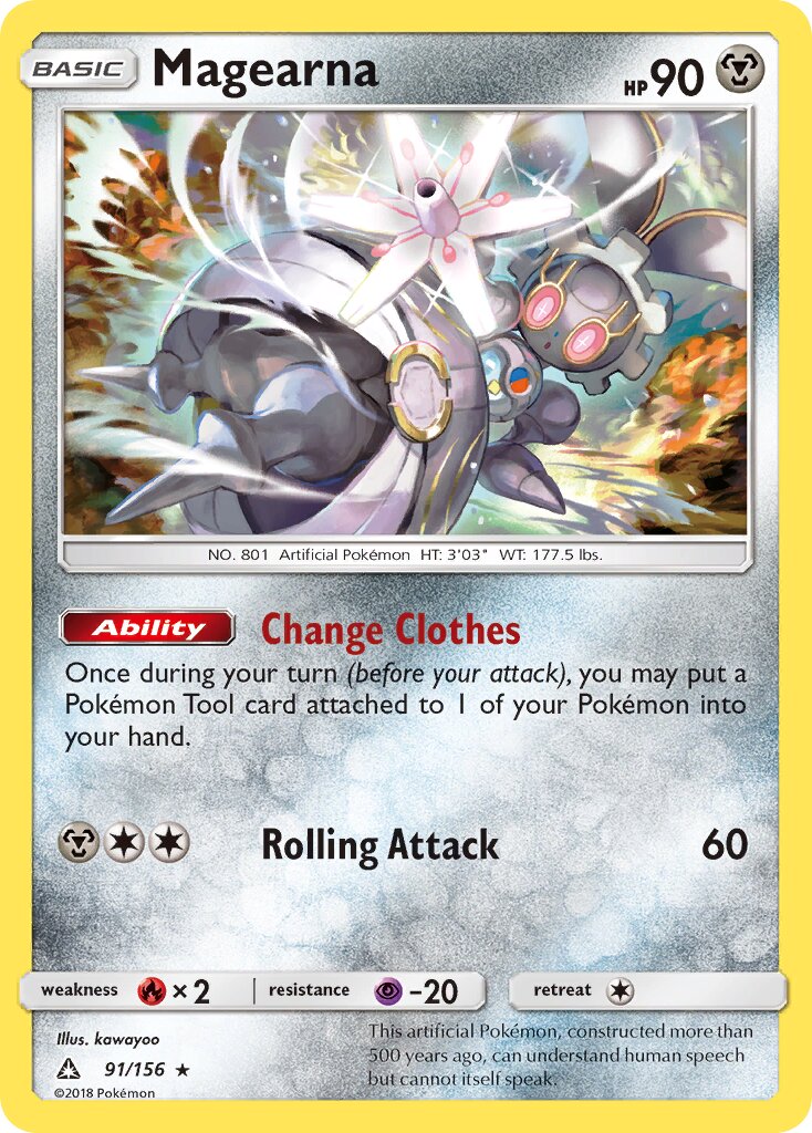 Magearna 091/156 — Ultra Prism (English Pokémon TCG card)