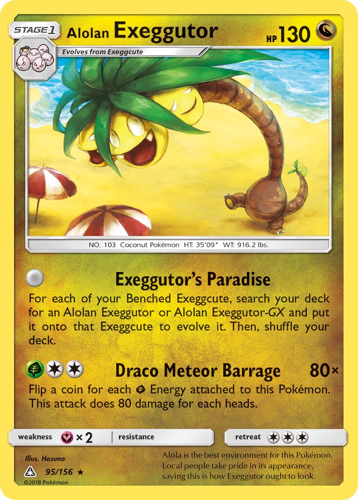 Alolan Exeggutor 095/156 — Ultra Prism (English Pokémon TCG card)