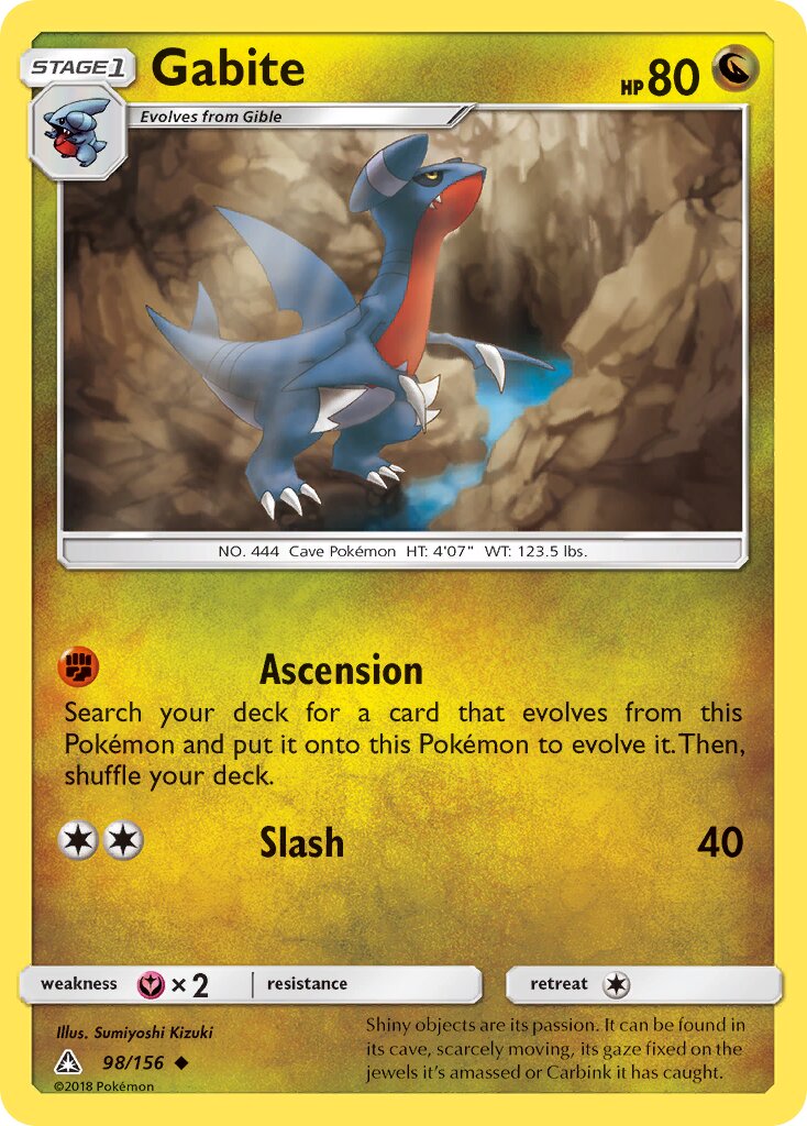 Gabite 098/156 — Ultra Prism (English Pokémon TCG card)
