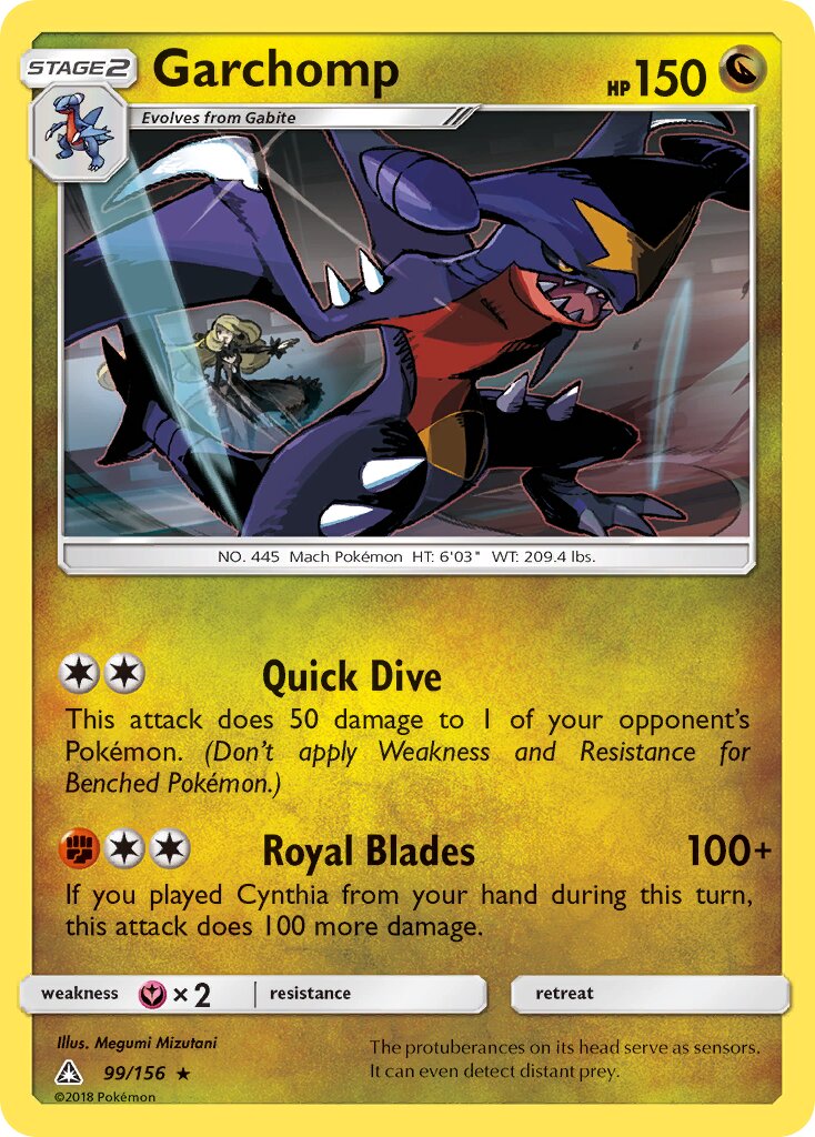 Garchomp 099/156 — Ultra Prism (English Pokémon TCG card)