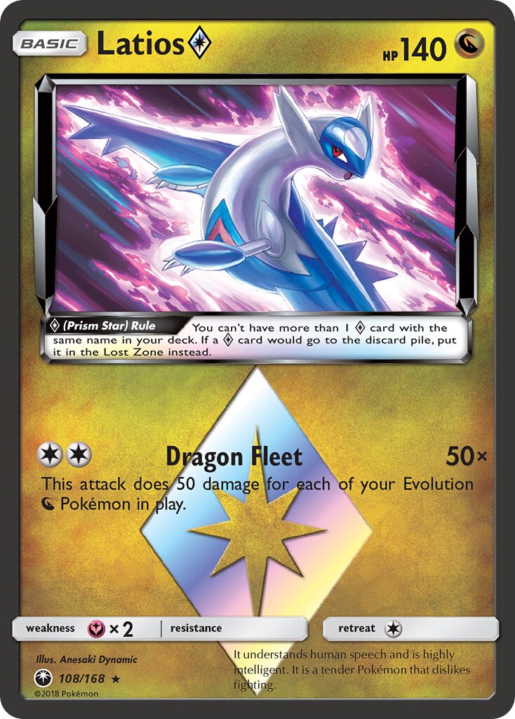 Latios ◇ 108 — Celestial Storm (English Pokémon TCG card)